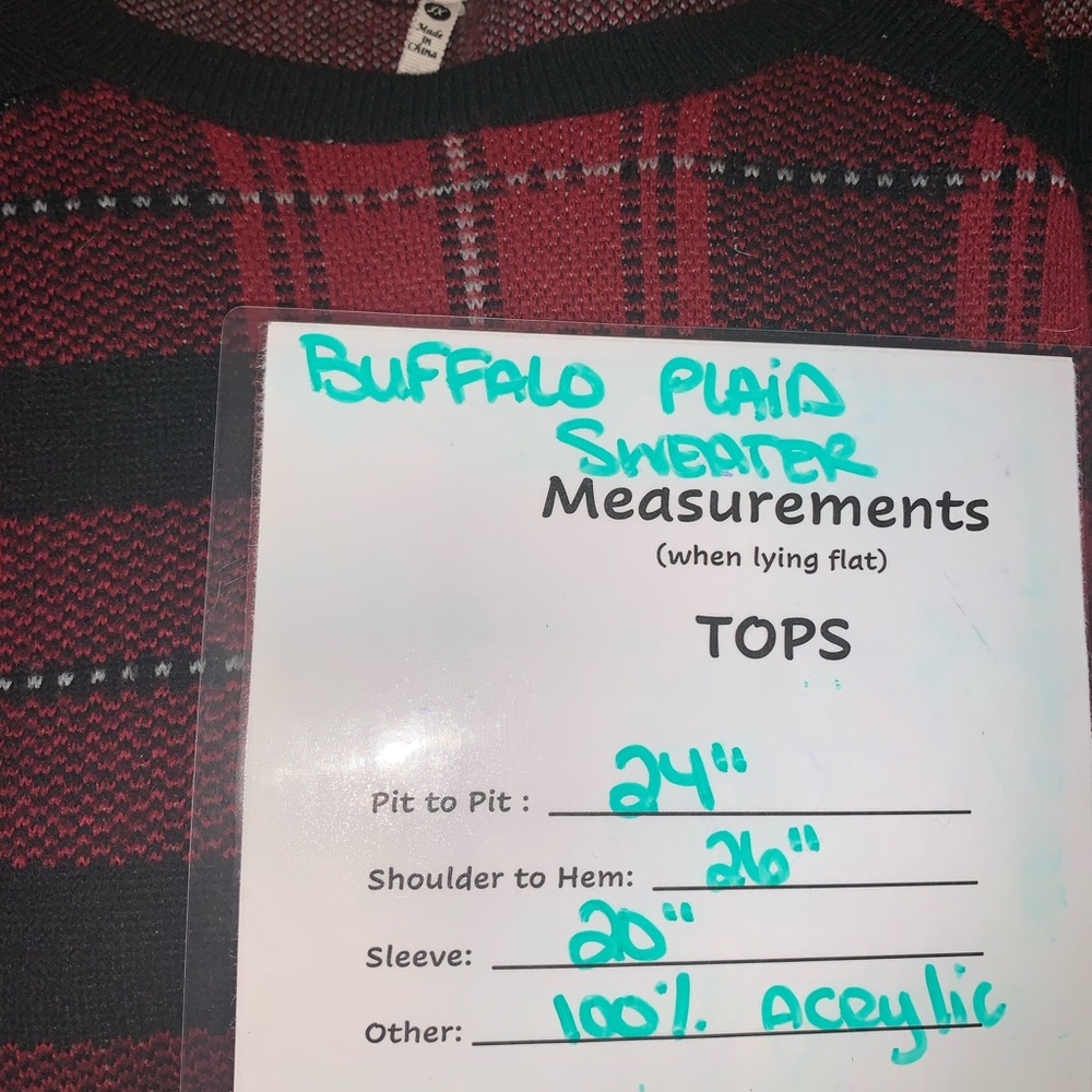 Buffalo Plaid Sweater. - Picture 3 of 3